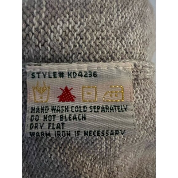 Vintage 90s Northern Reflections oatmeal crewneck sweater floral embroidery sz M - Picture 11 of 11